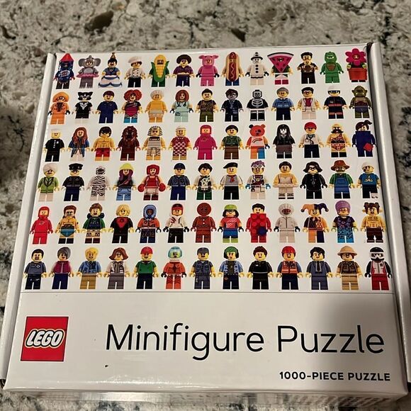 LEGOS Minifigures Figurines 1000 Piece Puzzle used but complete - Picture 2 of 4